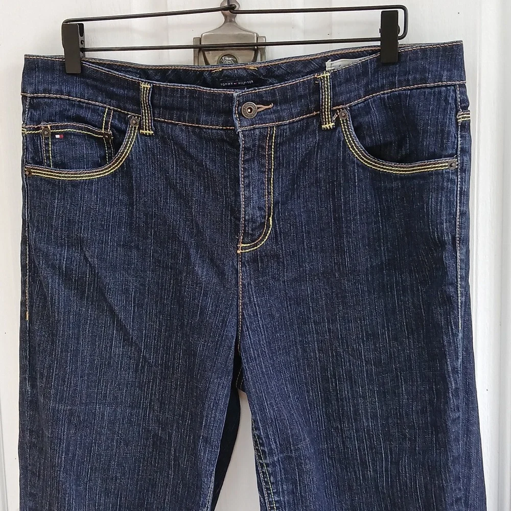 TOMMY HILFIGER Cropped Denim Jeana SZ 14 - Picture 2 of 8